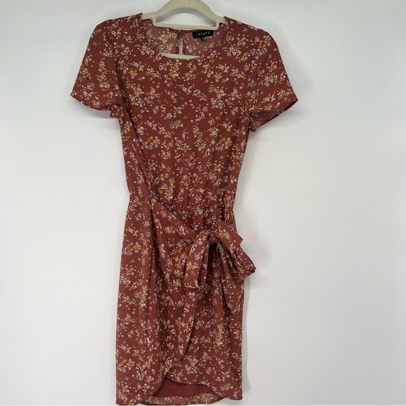1. State Heritage Bouquet Tie Front Dress Floral - Picture 1 of 8